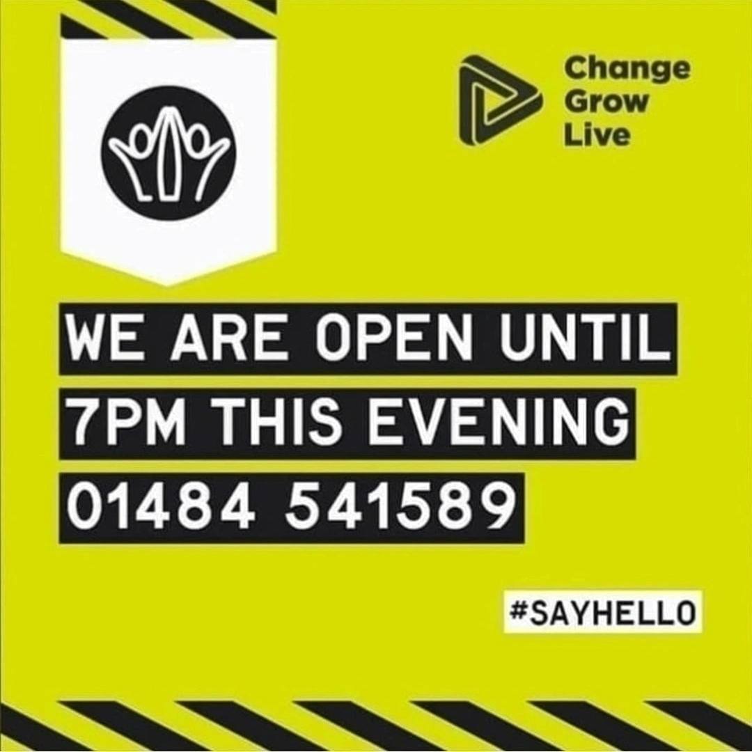 BaseKirklees's tweet photo. Do you need someone to talk to about your drug or alcohol use or someone else's?
We are open until 7pm this evening: We'll listen to you and help you find a way forward

Contact us by calling: 01484 541589 
9am - 7pm Mon
9am - 5pm Tues - Fri

#Drugs  #alcohol  #youngpeople https://t.co/AeZddglI30