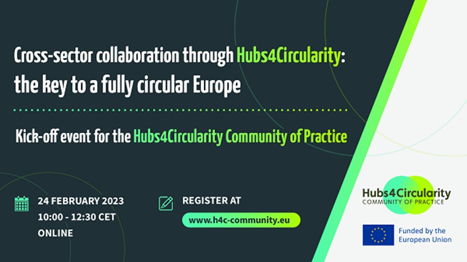 ♻️ Systemowa transformacja przemysłu w kierunku obiegu zamkniętego wymaga współpracy z miastami i regionami. To misja #Hubs4Circularity, utworzonej w ramach #HoryzontEU. Zapraszamy na wydarzenie inaugurujące działalność społeczności praktyków

📅24/02 ▶️bit.ly/3XJ42xE
