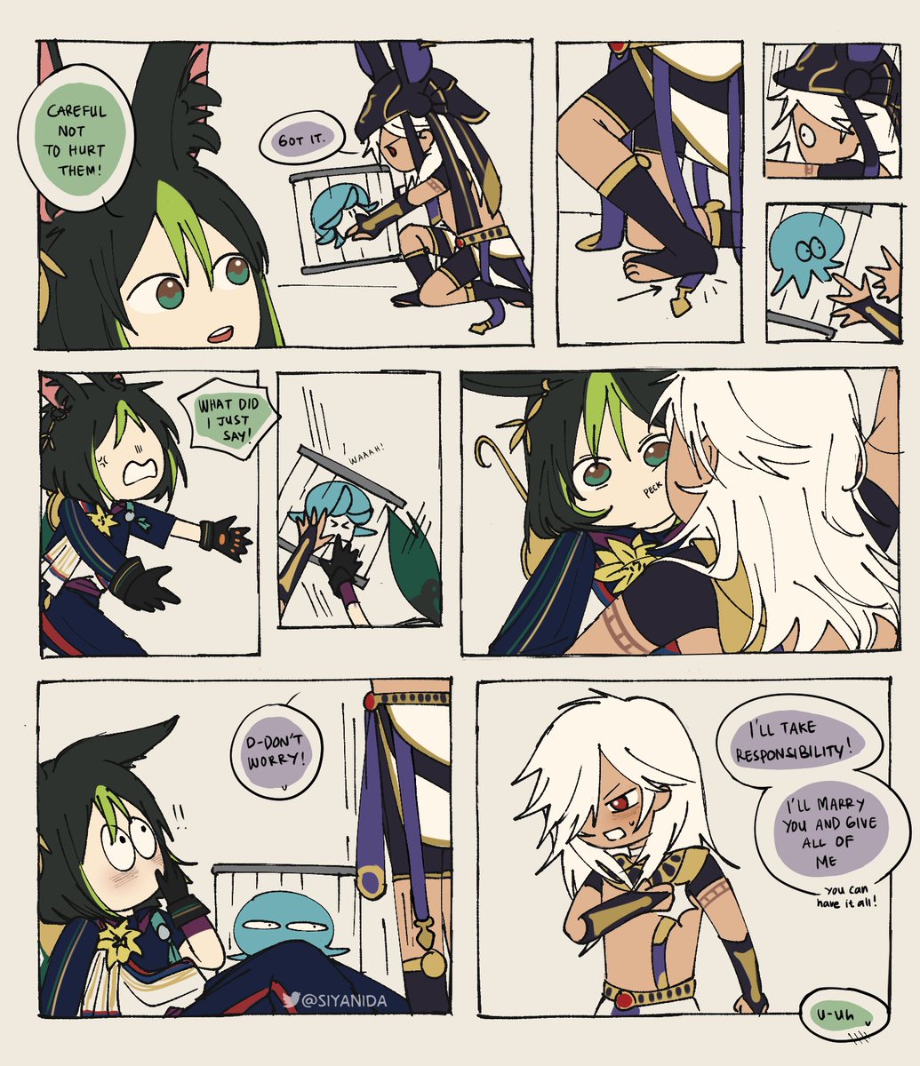 #cynriloveweek day 5: proposal + "i give you all of me"

opportunist cyno

#cynonari #赛提 #セノナリ #genshinimpact #原神