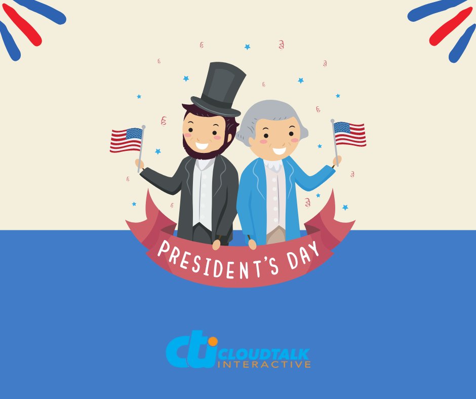 CloudTalkInt's tweet photo. Happy President's Day from all of us at CloudTalkUSA! https://t.co/MAr5nhXC5j