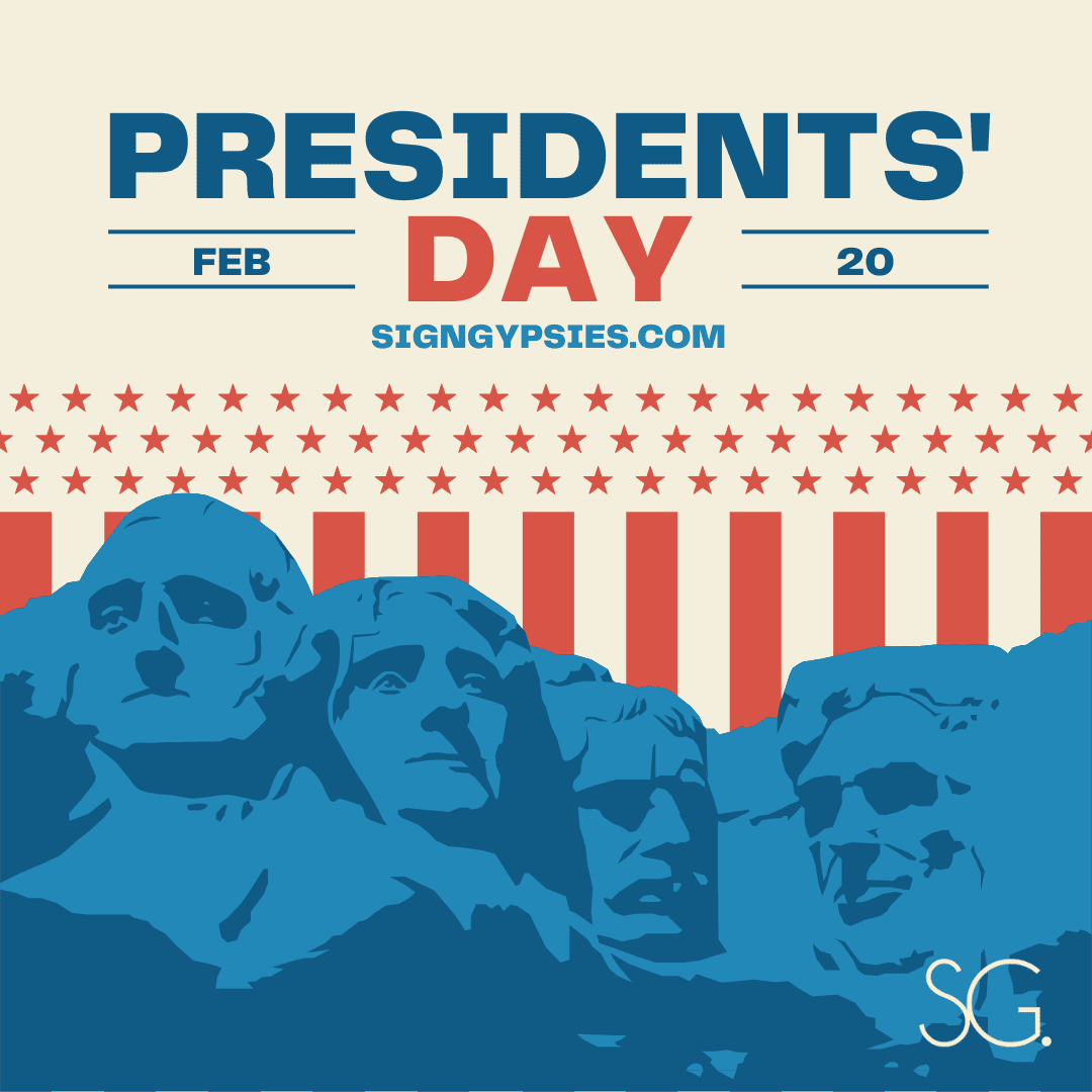 SGEastColumbus's tweet photo. Happy Presidents' Day from Sign Gypsies! ❤️ 🤍 💙 
.
.
.
.
.
#signgypsies #sgyardsigns #readysetcelebrate #presidentsday #yardsign #yardcard #celebrate https://t.co/CjCRIgUspE