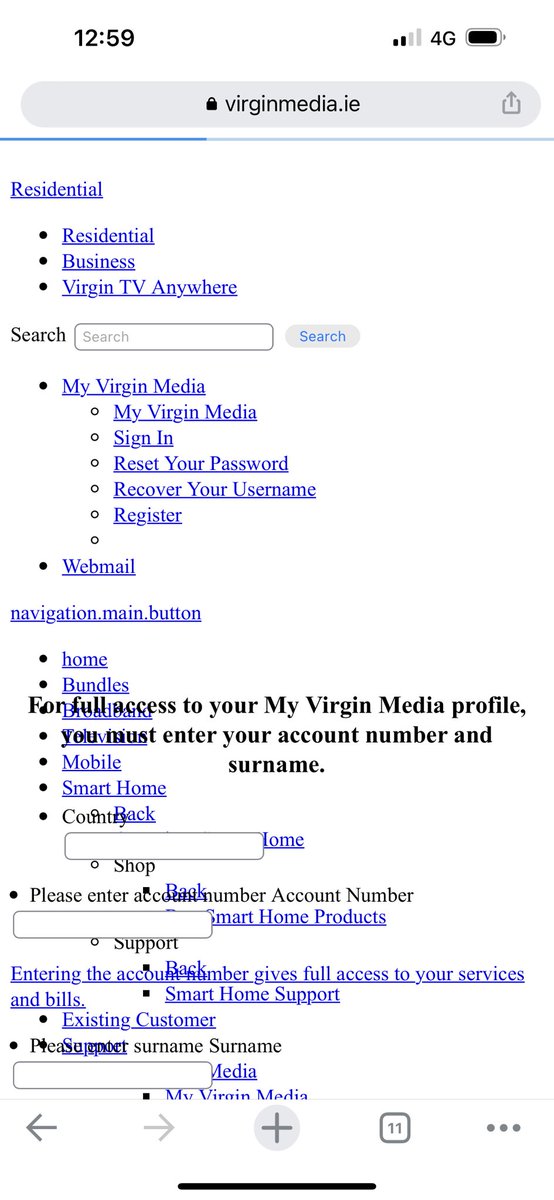 Sebastian Castro (@secastro) on Twitter photo Hey <a href="/VirginMediaIE/">Virgin Media Ireland</a> your customer portal is broken, it doesnât load in any browser. This is the view from my phone. Hey <a href="/VirginMediaIE/">Virgin Media Ireland</a> your customer portal is broken, it doesnât load in any browser. This is the view from my phone.