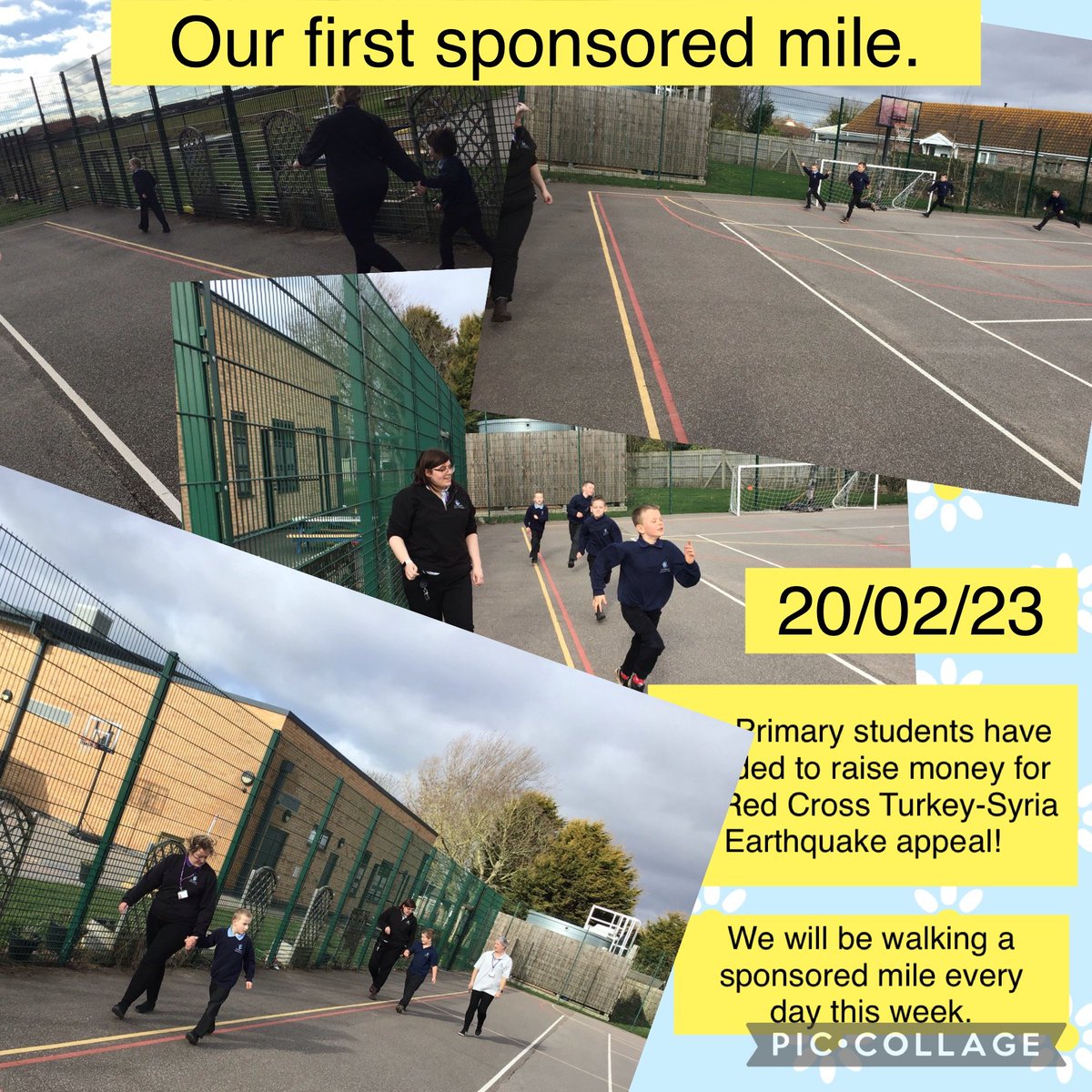Primary pupils have taken part in <a href="/_thedailymile/">The Daily Mile UK</a> today; with a focus on raising money for the #TurkeySyriaEarthquake. We are so proud of our pupils after they decided that they wanted to help victims of the disaster after reading an article in <a href="/First_News/">First News 🗞️❤️💙</a> 🤩💜#TeamSAAM