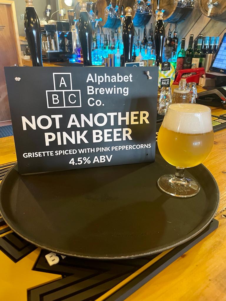 🔥 You'll love this new one - it's a cracker!

Pale in colour, Not Another Pink Beer from <a href="/alphabetbrewing/">Alphabet Brewing Company</a> is a crisp, dry grisette with spicy, floral notes. 
Light &amp; super refreshing, you'll definitely taste the pepper thanks to the pink peppercorns added.🍺

#Stretford #M32