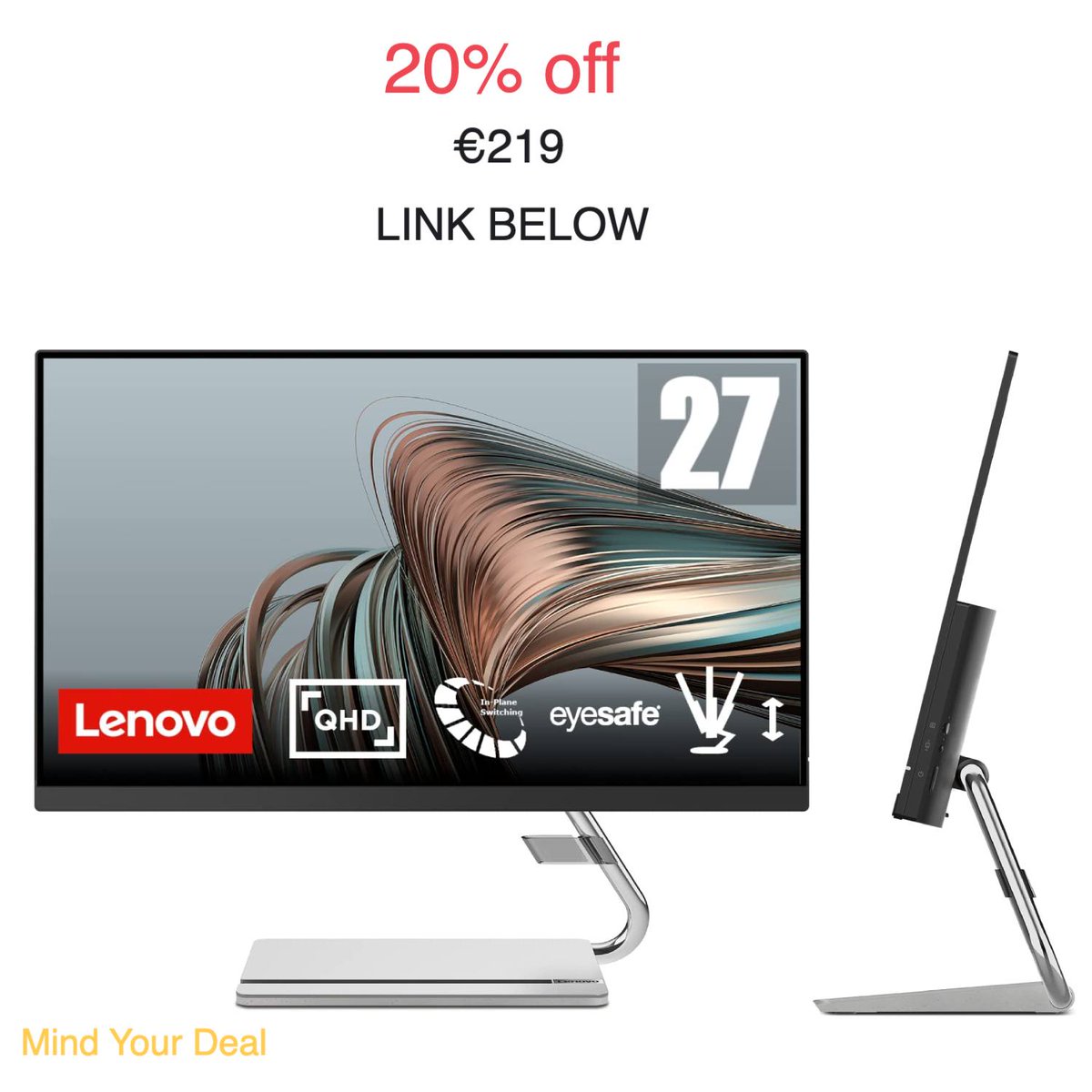 SurfingIndex's tweet photo. €219 at 20% off on Lenovo Q27q-20 68.58 cm (27 Inches, QHD, 75 Hz) Monitor
Amazon Deal (Affiliate)- https://t.co/BXqFWUyWEF

#monitor #pc #gaming #creator #videediting #reels #tiktok #professional #office #home #lenovo #hp #dell #apple #samsung #tech #gadget #germany #berlin https://t.co/ZGT6QBicpk