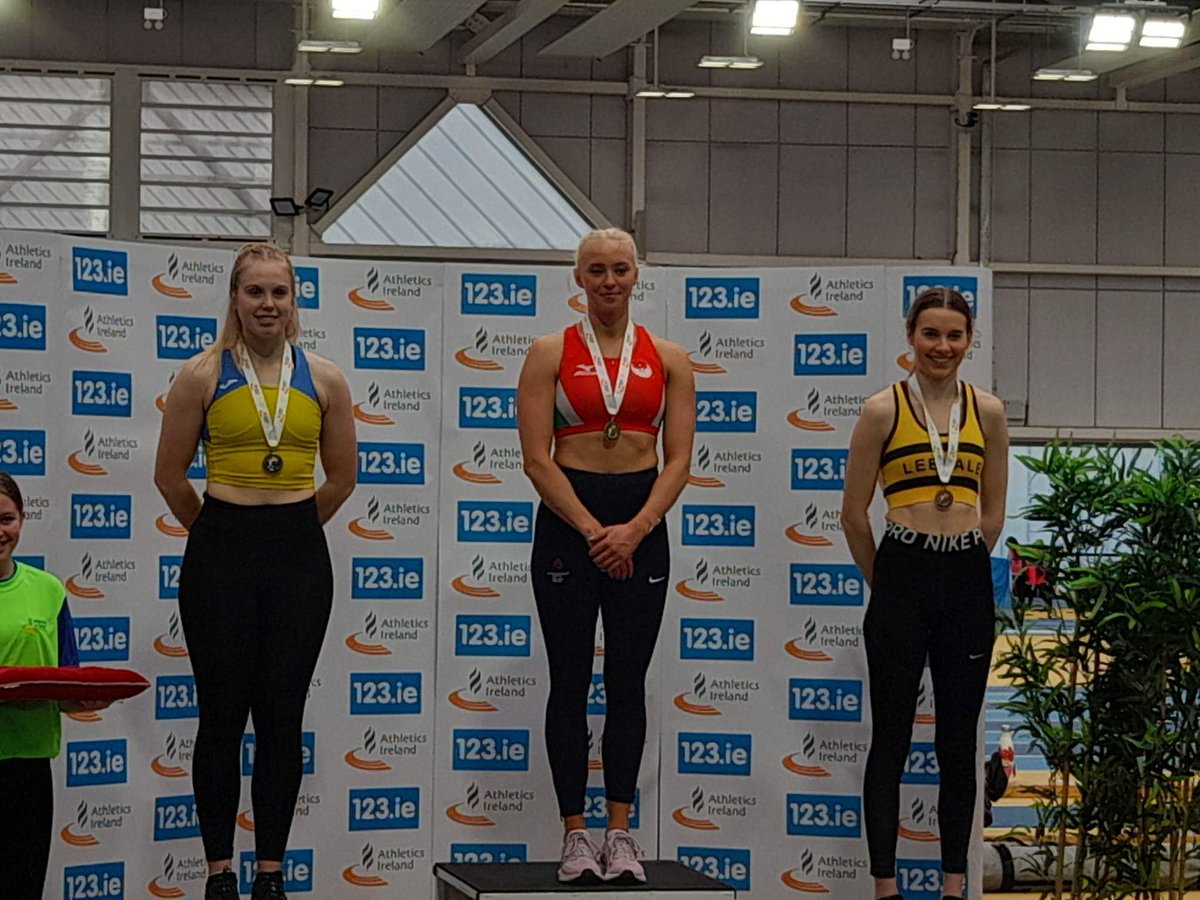 Athletics_MTU's tweet photo. 🏆Great weekend for the club at the @irishathletics National Senior Indoor T&amp;F

👏Results below:
🥇David Kenny - 1st - 5km Racewalk
🥈Clodagh Walsh - 2nd - Pole Vault
🥈Ben Donovan - 2nd - High Jump
🎖Colin Doyle - 5th - 60m
🏵Lucy Holmes - 5th - 800m
🏅Ryan Duggan - 8th - Shot https://t.co/kc3qe1UIfs