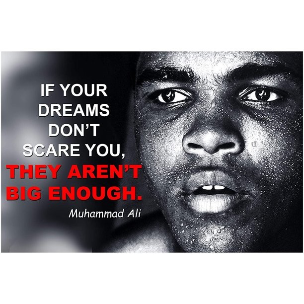 Dream big and don't be afraid to go after them! #mondaymotivation #inspirationalquote #muhammadali #motivationalquote #Blackhistorymonth #joemcelroynaperville #quoteoftheday