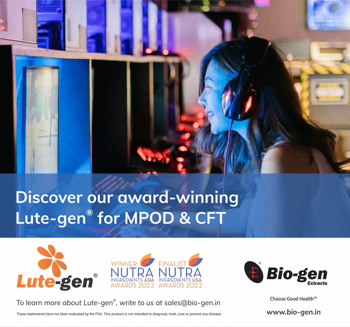 BiogenExtracts's tweet photo. Lute-gen® for MPOD &amp; CFT

Read full article here: https://t.co/4DnBOQqQj0
 
Support healthy MPOD levels and CFT of your consumers with Lute-gen®, write to sales@bio-gen.in today!
 
#nutraceuticals #lutein #lutegen #carotenoids  #healthyaging #eyehealth #cognitivehealth https://t.co/MSAvZ02OT9