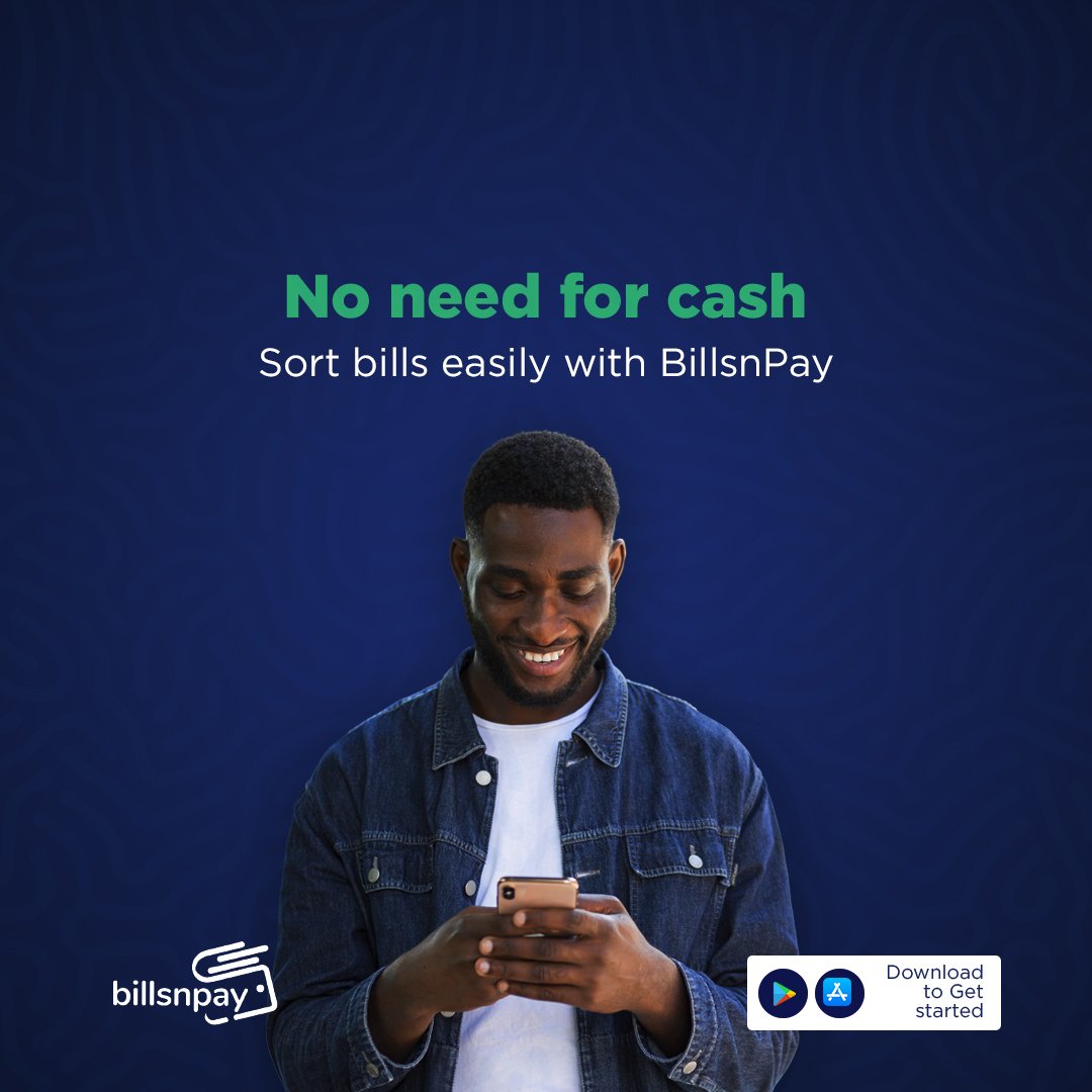 BillsnPayNg's tweet photo. No cash, no worries 💃🏽

Say hello to the convenience of billsnpay - the ultimate solution for bill payments.

Download the App and get started, or
Visit https://t.co/MMBGJyBsa8 

@BillsnPayNg
#BillsnPay
#Digitalwallet
#Businessowner https://t.co/lvy2fpUhZh