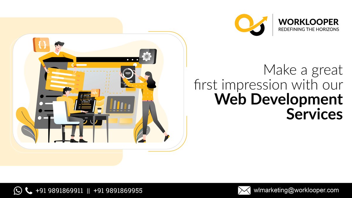 work_looper's tweet image. Add value to your audience user experience. Our unique web development approach focuses that your website is user-friendly, easily navigable, and responsive.
#webdevelopmentcompany
#webapplicationdevelopment
#webdevelopmentcompanyinIndia
#webdevelopment
#webdevelopmentservices