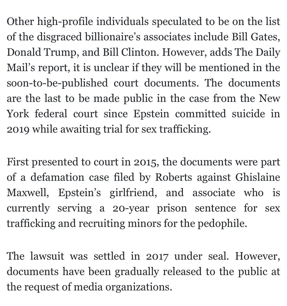 MarioNawfal's tweet photo. 🛑 Former head of JP Morgan ‘Mr Staley’ exchanged over 1000 Emails with Jeffery Epstein.

One message reads: "Say hi to snow white"

The Epstein List is going to be made public this year, why is no one is talking about it?? https://t.co/eh4UDWabsb