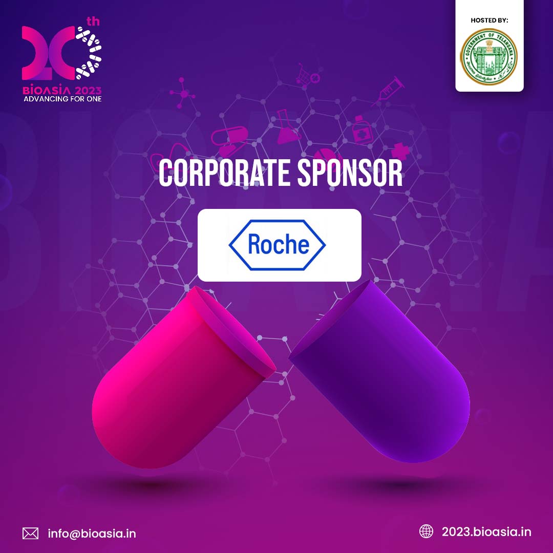 BioAsiaOfficial's tweet photo. We are happy to have @Roche as our Corporate Sponsor for the 20th edition of #BioAsia.

Date: 24th-26th February 
Location: HICC, Hyderabad 

Register today - https://t.co/M9oCBkPttF 

#BioAsia2023 #AdvancingforOne #onehealth #20YearsofBioAsia #biotech #biopharma #medtech https://t.co/c6awqvnzAz