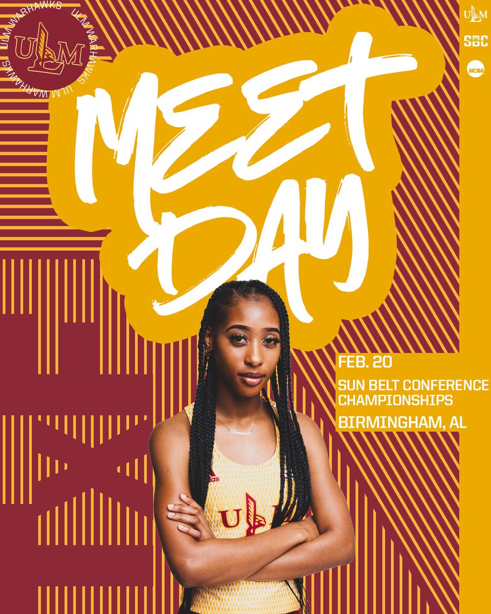 We ready. Go Hawks.

🏃‍♂️SBC Indoor Track and Field Championships
📍Birmingham, AL
🕰10:20AM CST (Multis)
🕰️ 1:30PM CST (Throws)
🕰️ 3:05PM CST (Track)
📺 ESPN+ (Track Only)
📊Live Results Link in Bio

#TheBestIsOnTheBayou #Adidas #TrackAndField #Athletics #running #jumps #sprints