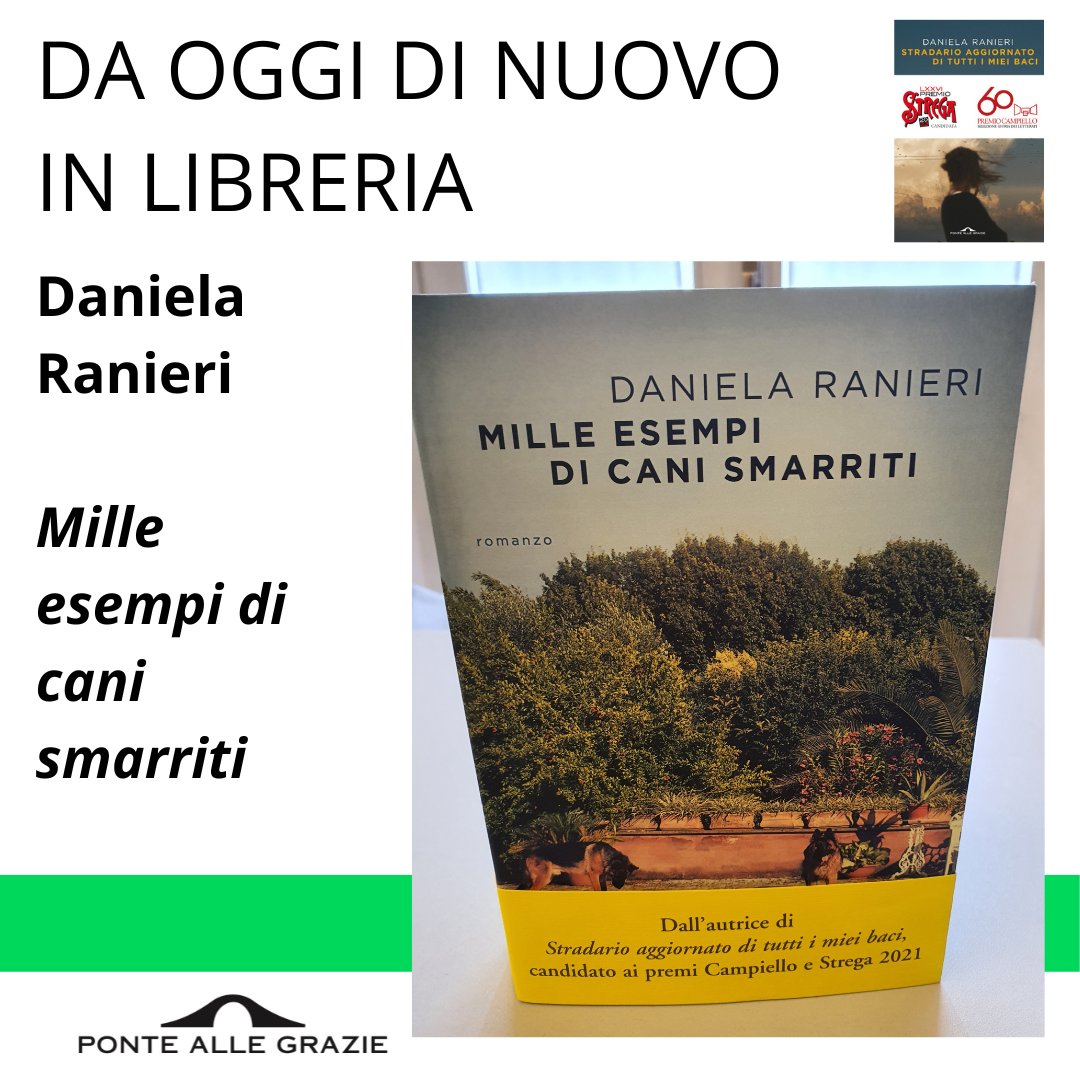 Ponte alle Grazie (@ponteallegrazie) on Twitter photo Da oggi trovate di nuovo in libreria "MIlle esempi di cani smarriti" di <a href="/danielaranieri/">Daniela Ranieri</a> <a href="/ponteallegrazie/">Ponte alle Grazie</a>. Dall'autrice di "Stradario aggiornato di tutti I miei baci". Da oggi trovate di nuovo in libreria "MIlle esempi di cani smarriti" di <a href="/danielaranieri/">Daniela Ranieri</a> <a href="/ponteallegrazie/">Ponte alle Grazie</a>. Dall'autrice di "Stradario aggiornato di tutti I miei baci".
