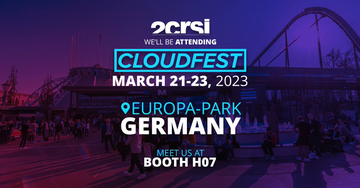 Mark your calendar, the @CloudFest 2023 is around the corner!
We’re thrilled to announce our participation at the CloudFest 2023. Our teams will be on site: 2CRSi, <a href="/BostonGermany/">Bos­ton IT-Solutions</a> and <a href="/bostonlimited/">Boston Limited</a> .
📍Europapark/Rust in Germany
📅March 21-23
🤝Booth H07