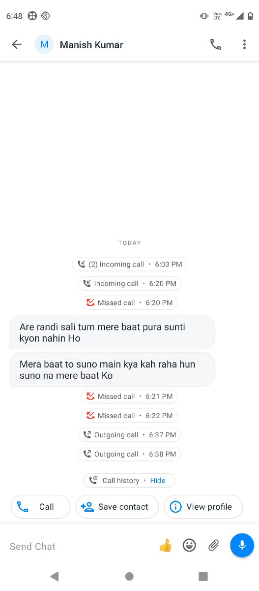 Sumerme04844921's tweet photo. One unknown caller abusing badly and harrassing girls. Cell number and msg attached @PoliceRajasthan @RajCMO https://t.co/BJSLJKnFAc