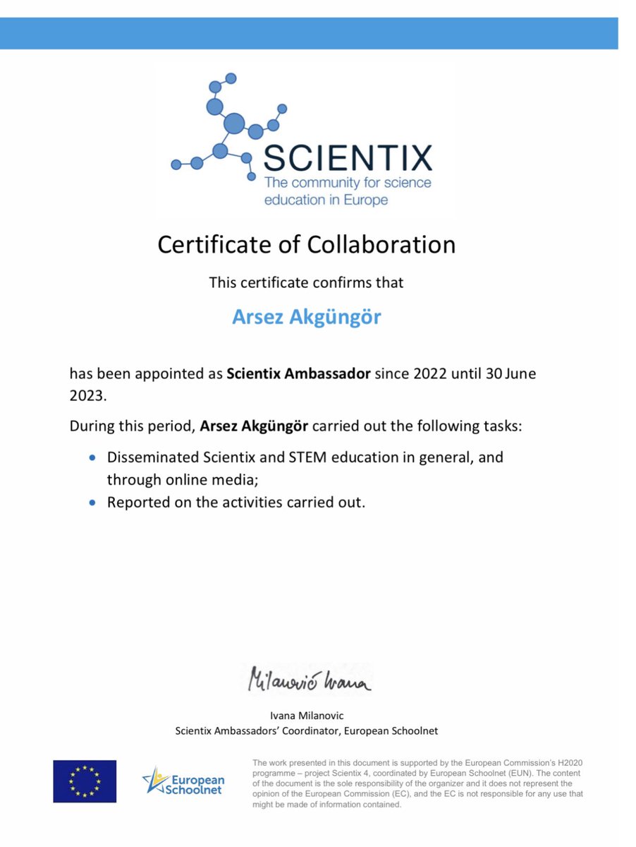 arsezozbek's tweet image. I am very proud to be part of this great community👏🏻 @mebyegitek @scientix_eu @tuncakdur @ist_arge @KucukcekmeceMeb #STEM #scientix