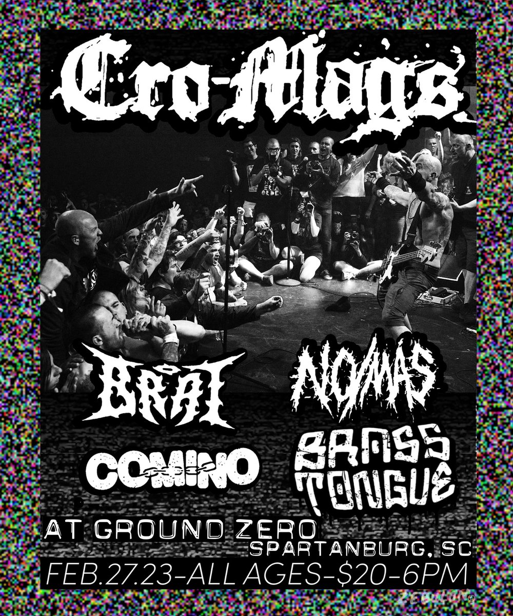 With the <a href="/realcromags/">CRO-MAGS</a> next week.
Its ignorant shit and unusual pit maneuvers all night!