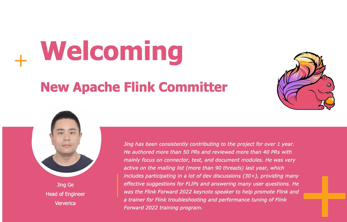 📣 We are happy to announce @jingengineer as a new committer in the Apache Flink Project