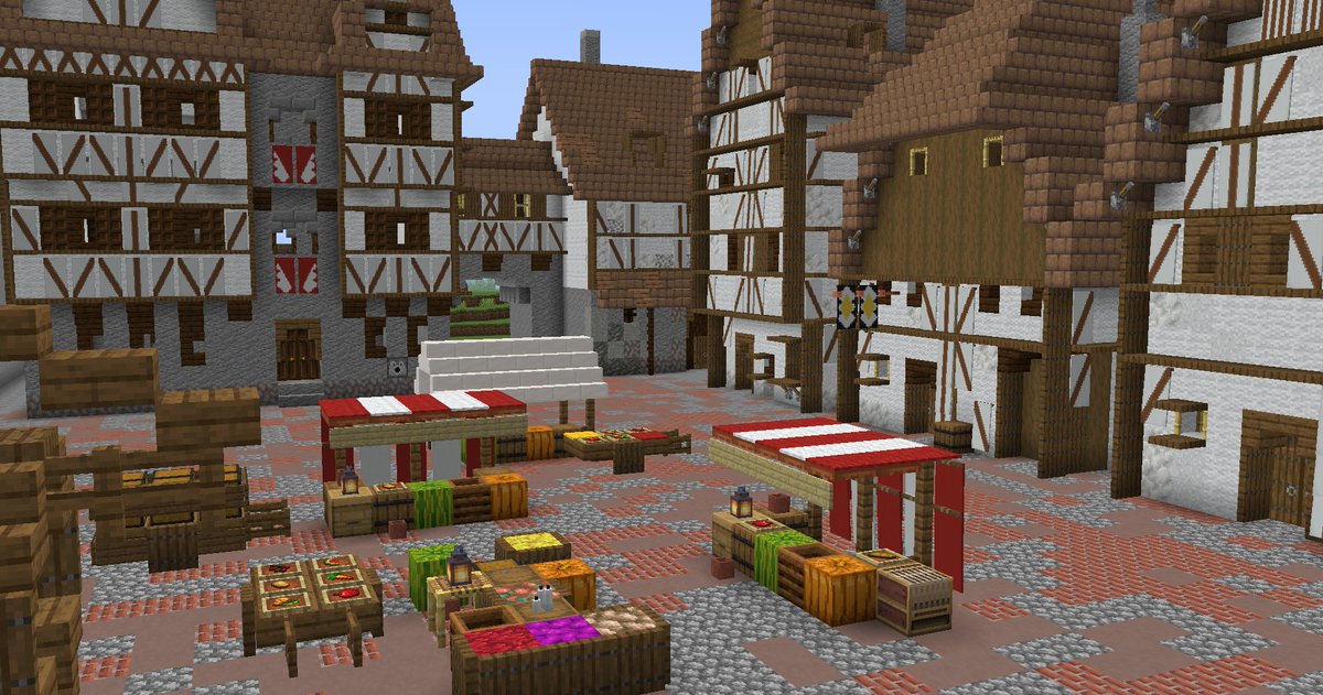 バニラ建築　市場　#Minecraft