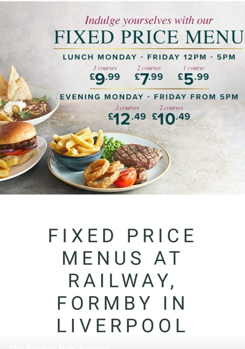 Come and join us for lunch #lunch #formby #therailwayformby  #emberinns #fixedpricemenu #Food #Liverpool #ainsdale #Hightown #Crosby