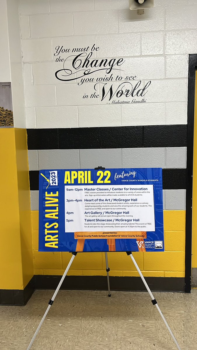 BIG sign has made it’s arrival at VCMS!!!  Your turn to promote this show Jaguars, as we look to get 1000 people at McGregor Hall on April 22.  Will you be there? <a href="/VanceCoSchools/">Vance County Schools</a> <a href="/VanceCountyMS/">Vance County Middle School</a> #artsalive2023 #ArtsinVCS #BIGsign