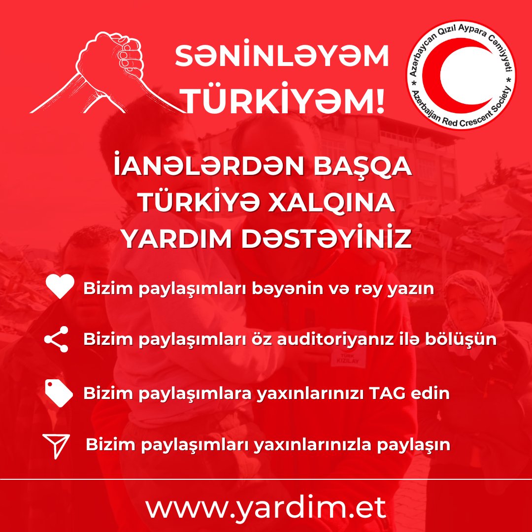AzRedCrescent's tweet photo. 👇 Yardım İAƏNƏLƏRİNİZİ aşağıdakı formada edə bilərsiniz: 👇
💻 Onlayn #İANƏ: https://t.co/aNLH2uZOEV
✉️ #SMS : Azercell abunəçiləri 8116 nömrəsinə İANƏ etmək istədiyi məbləği yazaraq.
💻 Onlayn cüzdan: https://t.co/Sc6KlVf5w3
💻 Ödəmə terminalları: #Milliön, #emanat https://t.co/H4rrLsEPfL