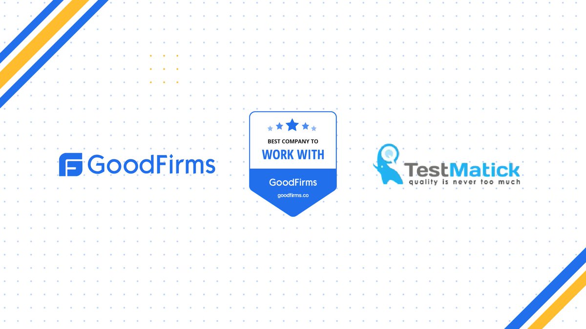TestMatick's tweet image. New post (Testmatick is Recognized by GoodFirms as the Best Company to Work With) has been published on TestMatick - testmatick.com/testmatick-is-…