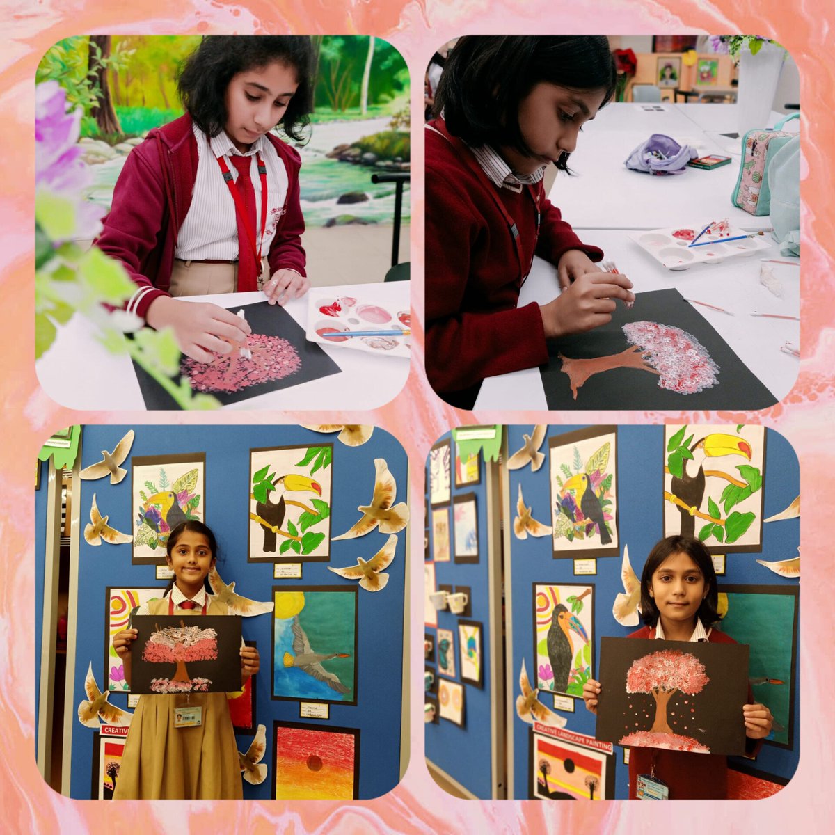 NmsPact's tweet photo. Art is the expression of the profoundest thoughts in the simplest way. Artists from Grades 3, 4&5 filled the canvas with their imagination during #art #oilpainting #PACTShowcase2023 @gemsnms_alkhail @Fatima_Martin @ShettySampoorna https://t.co/mozG38xOop
