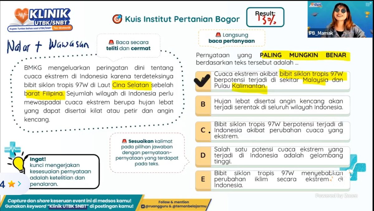 luvbio_logy's tweet photo. 2x+5=45/02/2023 🕖🕗
H-77 🔥
Ovt bgt sama hasil TO 21 rg Bsk padahal belum ngerjain 🥺
Tq ka Nindya :) @temanbelajarmu
#KlinikUTBK #studytwt #mabaipb https://t.co/l26Wv2k6FE