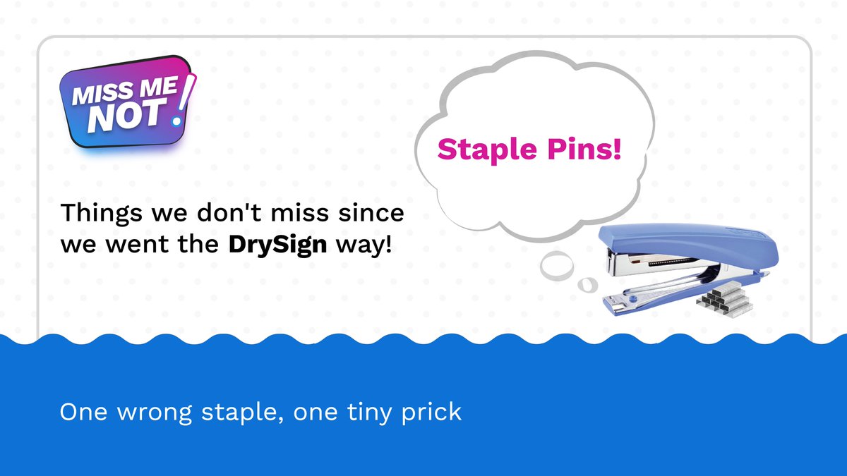 DrySignbyExela's tweet photo. Why deal with the mess and inconvenience of paper when you can sign digitally? Join the digital revolution and never get stung by a staple pin again! #DrySign #Productivity #DigitalSignatures
https://t.co/jUzDnQmu11
#GoDigital #eSignature #OnlineSigning #GoPaperless #eSigning https://t.co/WFOy172LBF