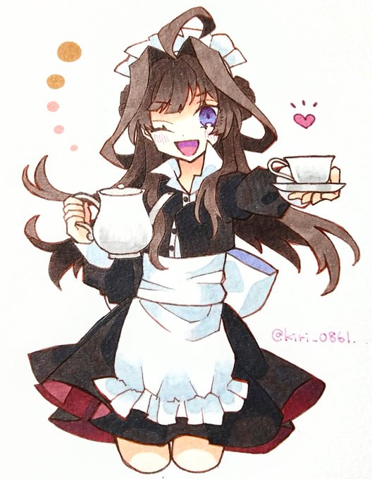 「maid apron teapot」 illustration images(Latest)｜5pages