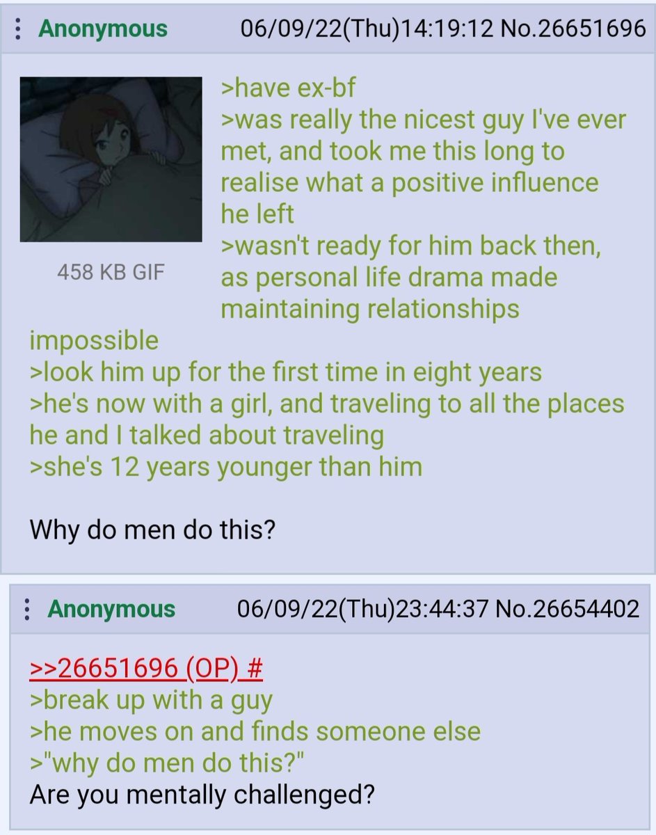 4CHAN GREENTEXTS on Twitter
