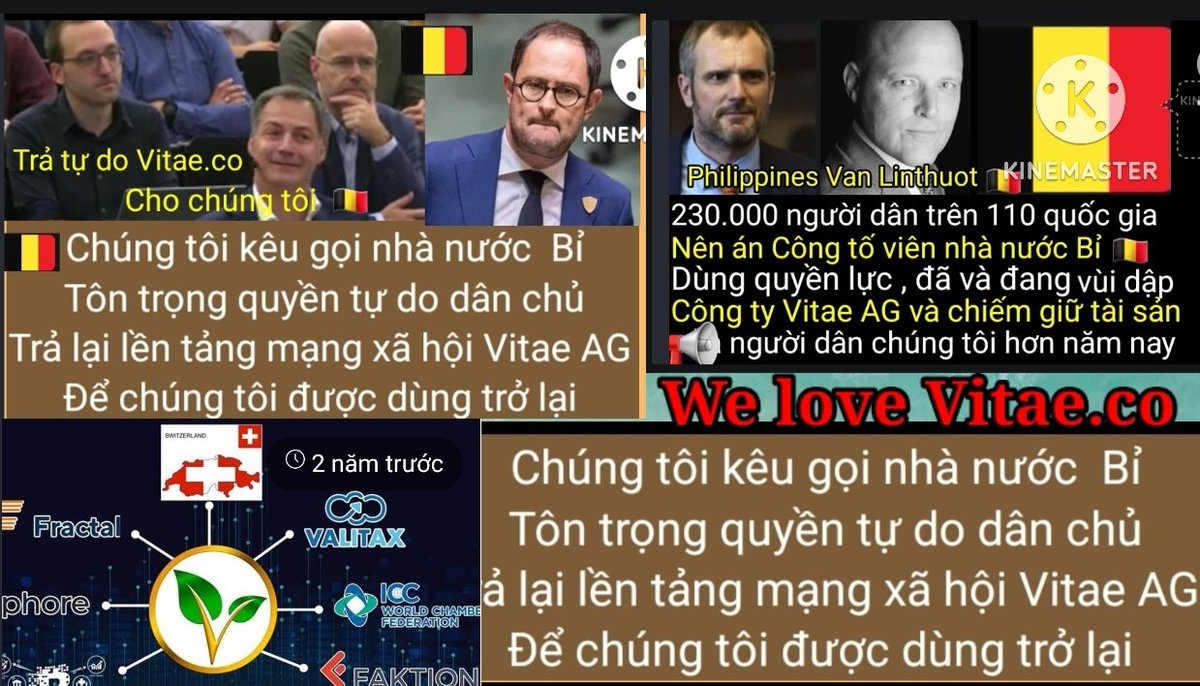 <a href="/vitaeuk1/">vitaeuk</a> <a href="/Vitae/">Vitae</a> <a href="/BelgiumEU/">EUMarketing</a> <a href="/EU_Commission/">European Commission</a> <a href="/Europarl_EN/">European Parliament</a> <a href="/EURightsAgency/">EU Fundamental Rights ➡️ #HumanRights</a> <a href="/euronewspress/">Euronews Press Office</a> Trưa có bằng chứng phạm tội, Công Tố Viên Philippe Van Linthuot nhà nước Bỉ , đã quy chụp Công Ty Vitae AG  lừa đảo và cho rằng khoảng 117.000 người dân trên 110 là nạn nhân . Sự trái ngược là chúng tôi  yêu Vitae AG và đồng hành xây dựng
youtu.be/ja1zpAl6vSQ