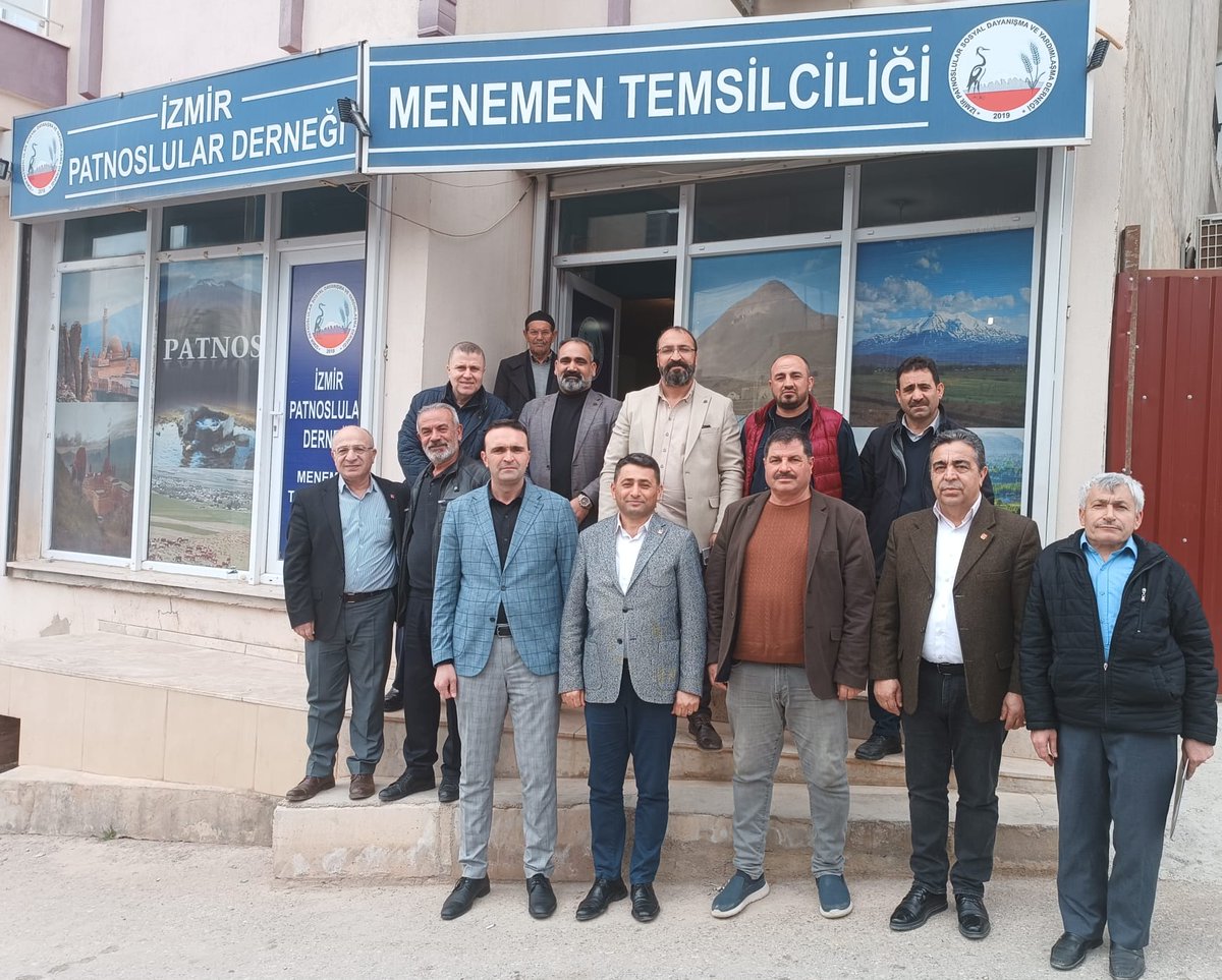 yenimenemen's tweet photo. İlçe Başkanlığı olarak İzmir Patnoslular Derneği Menemen Temsilciliği'ni ziyaret ettik. Misafirperverlikleri için Dernek Başkanı Sn. Musa Taşdelen'e ve yönetimine teşekkür ederiz. https://t.co/dBHAHpdv4n