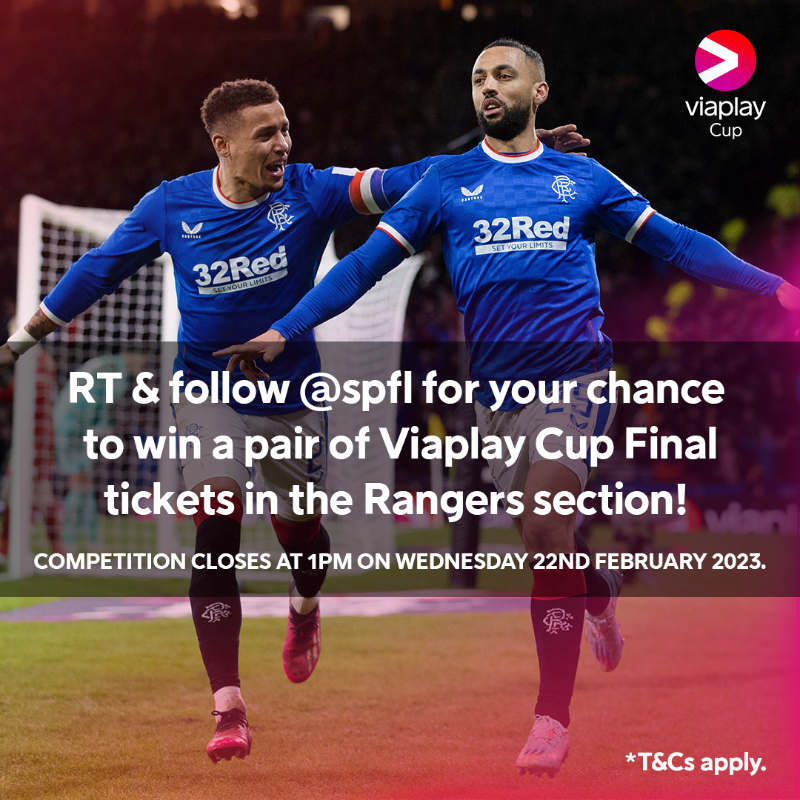 spfl's tweet photo. 🎫⚽ COMPETITION TIME! 

We've got a pair of #ViaplayCup Final tickets for @RangersFC fans.

RT and follow for a chance to win!