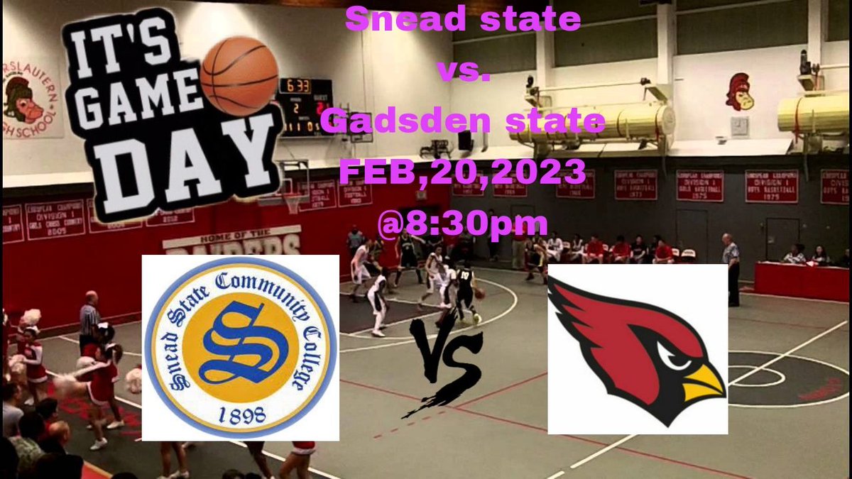 Snead State vs. Gadsden State / NJCAA Boys Basketball 
🗓 On Monday,Feb.20.
🕖 8:30 PM EST
📺 bit.ly/3XIwSya  

<a href="/GSCCATHLETICS/">Gadsden State Athletics</a> <a href="/gadsdenstate/">Gadsden State Community College</a> <a href="/ShellySpain4/">Shelly Spain</a> @marcanthony015
