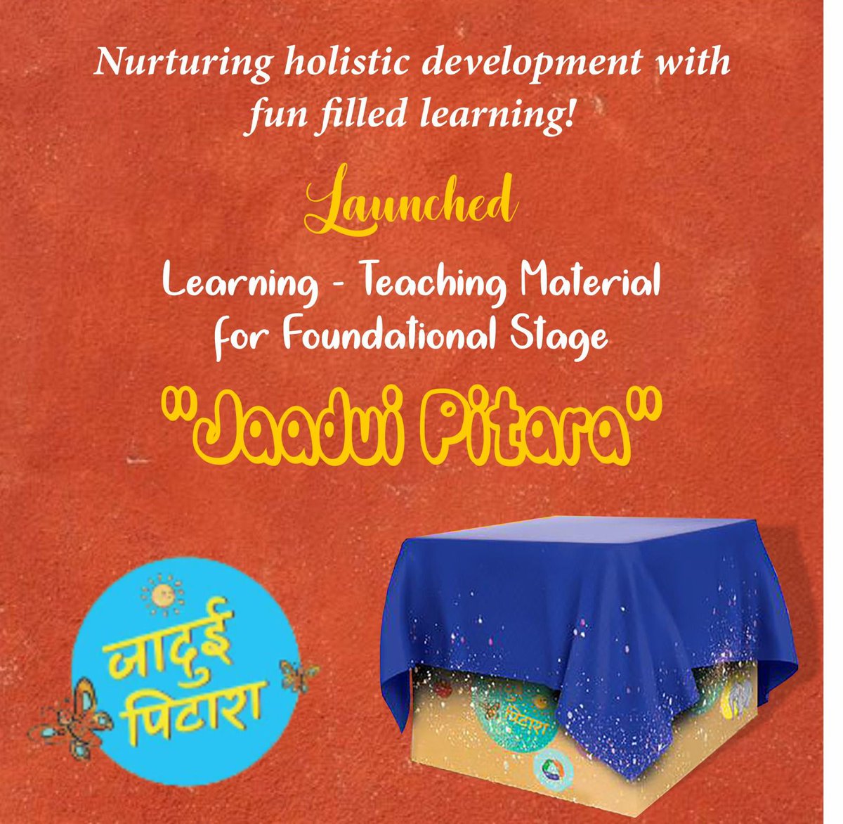 Play-based learning for holistic development of children!

#JaaduiPitara: An innovative Learning-Teaching material for the Foundational Stage has been launched to ensure all-round development of 3-8-year-old learners, <a href="/KVS_HQ/">Kendriya Vidyalaya Sangathan</a> <a href="/KVSRO_Silchar/">KVS RO Silchar</a> <a href="/ChandM2008/">Dinesh Chand Meena</a>