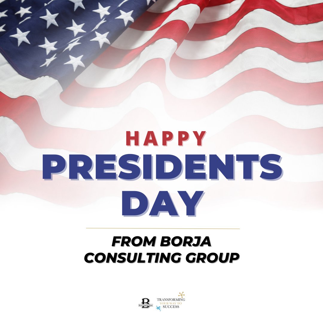 borjaconsulting's tweet photo. A warm salute to our nationβs great leaders!
Happy Presidents Day! π
#HappyPresidentsDay2023 #TransformingYourWayToSuccess #BorjaConsultingGroup #ArtofNetworkingFrameworkOnlineCourse #TheDrBShow #podcast #networking #entrepreneur https://t.co/4yk6veANU8