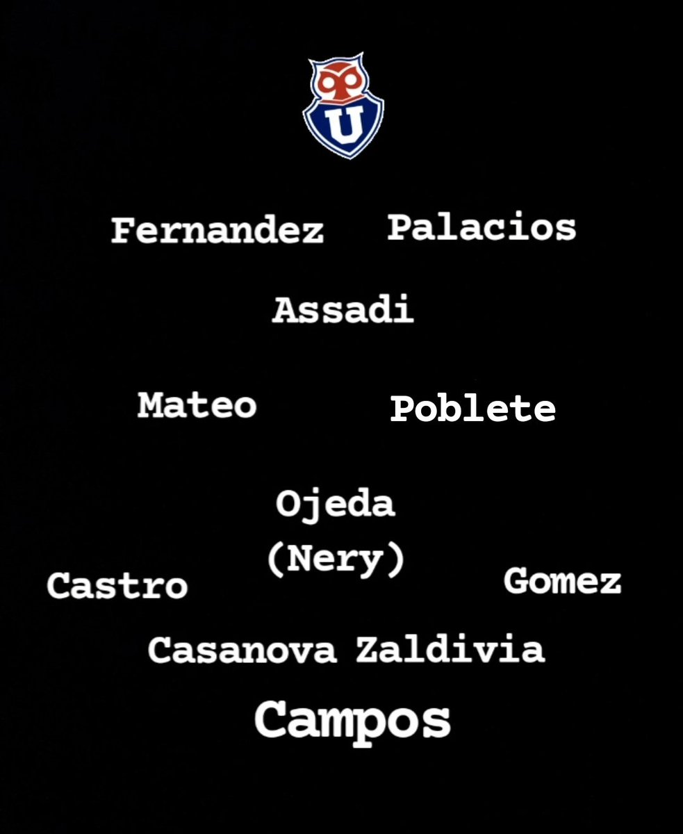 entecrew's tweet photo. Es  tan dificil poner esta formacion  pellegrino??? #VamosLaU #UdeChile https://t.co/ZKanAJmTr6