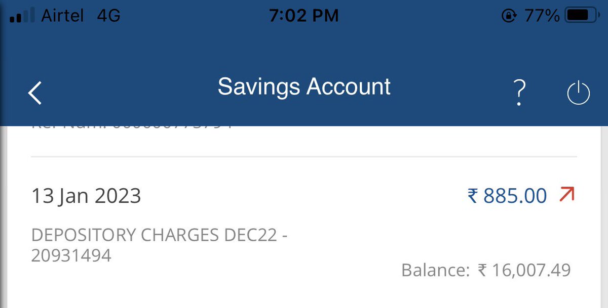 WgCdrArunVerma's tweet photo. @RBI @financialombuds @HDFC_Bank @HDFCBank_Cares @PMOIndia Dear sir, not getting any response from #bank regarding deductions from my saving account. 5yrs bac closed my #demat acct. but bank is #cluless. Again on 13 Jan.2023 deducted RS.885/-. https://t.co/6f3lIVidPZ #srcitizen https://t.co/Xq4EA9E4TA