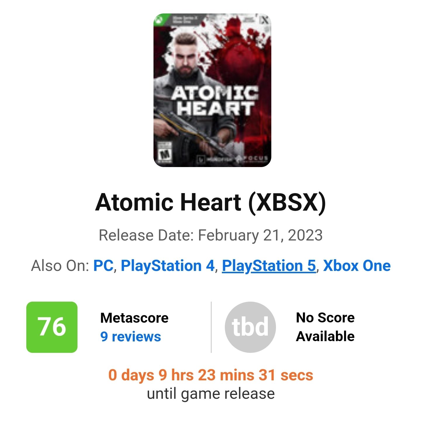 Klobrille on X: Atomic Heart reviews Shacknews - 9 / 10 IGN - 8 / 10  PCGamesN - 8 / 10 Gamepro - 77 / 100 God is a Geek - 7 /