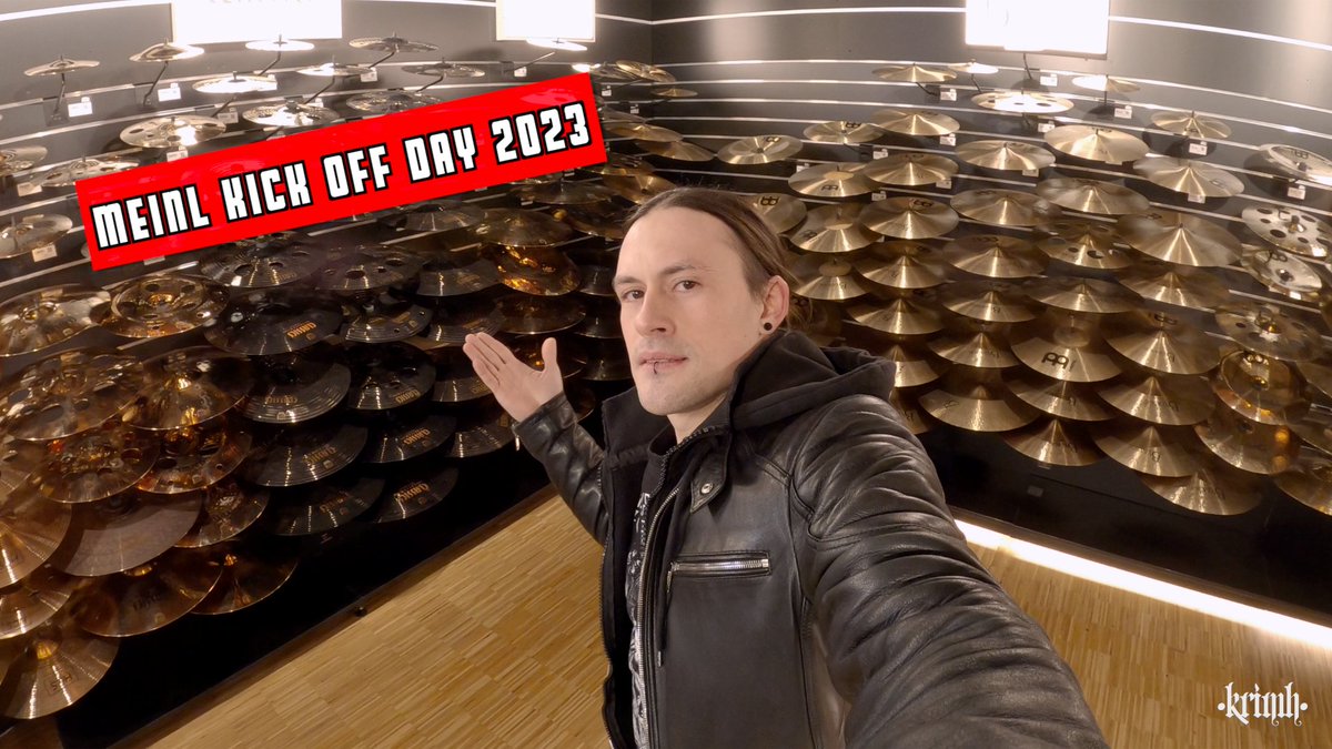 NEW episode of 'Krimhs Randomness' is out on YouTube! 🎥 youtu.be/_kemkUmJTRk I got invited to @meinlcymbals Kick Off Day 2023. There I met lots of drummer friends and tried out new products. Have a look how cool it was!