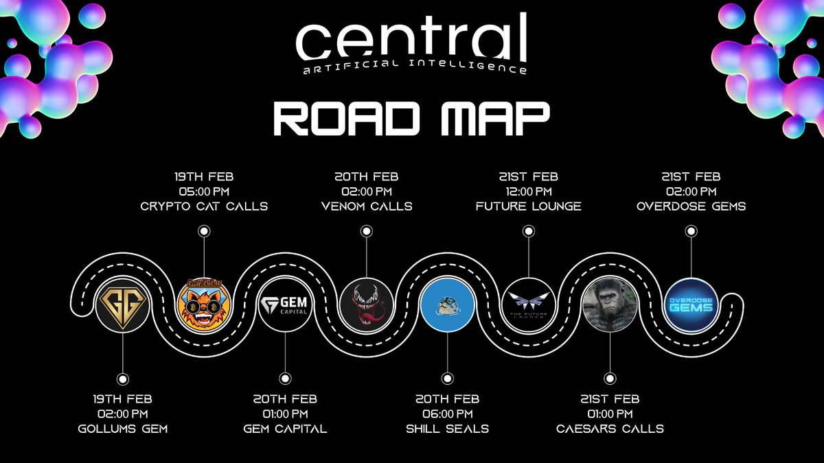 central__AI's tweet photo. 💫 What's next for #CentralAi? 

🧭 Let's take a look at our AMA roadmap to see where we're headed🛸

🌠Are you excited, Tune in now: https://t.co/dSnRV7n3Z0

📍Buy Fairlaunch: https://t.co/AGbowZjZJB https://t.co/FhtmYsbrKM