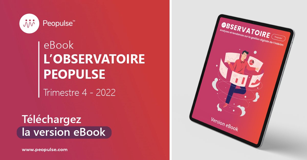 _Peopulse_'s tweet photo. [#Ebook]📢 Vous n’avez pas pu participer à notre #webinaire ? Aucun problème, vous pouvez dès maintenant télécharger nos analyses sur la gestion digitale de l’#intérim, du 4ème trimestre de 2022 !👉 https://t.co/wLxC8hcYsd 📢
#rh #agenceintérim #drh  #digitalrh #sirh #livreblanc https://t.co/7Bwq4w30V4