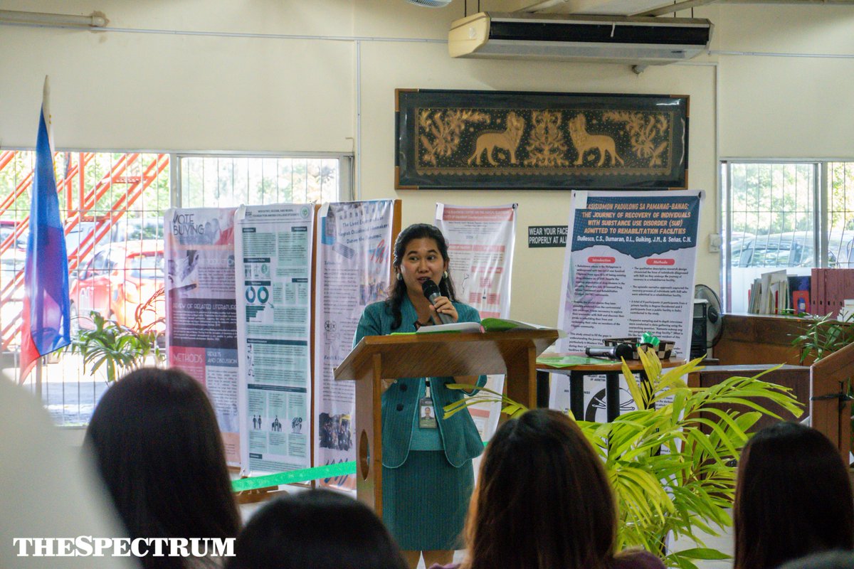TheSpectrumUSLS's tweet photo. Keeping the academe alive, the College of Arts and Sciences held its 7th Research Caravan Poster Presentation, where students and faculty presented their studies at the Main Library. https://t.co/ntqefRqHRp