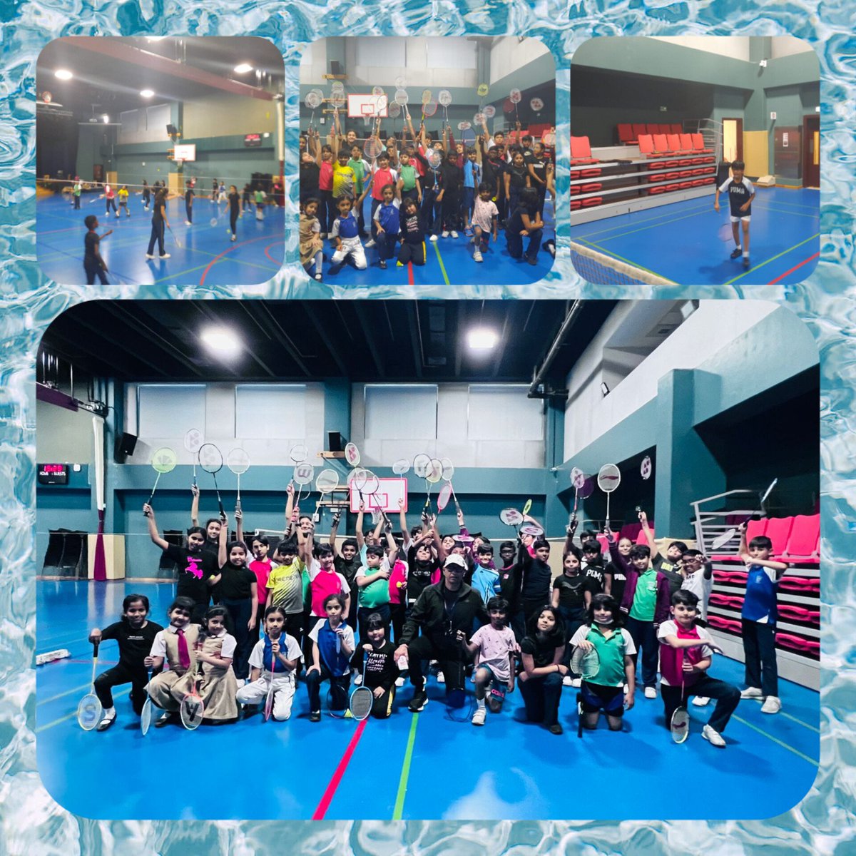 NmsPact's tweet photo. It's not how big you are, it's how big you play. Students of Grades 1-5 presenting their sportsmanship spirit during #Badminton #swimming & #tennis #PACTShowcase2023 @gemsnms_alkhail @Fatima_Martin @ShettySampoorna @Susanna_Porob https://t.co/G2sJ628WIW