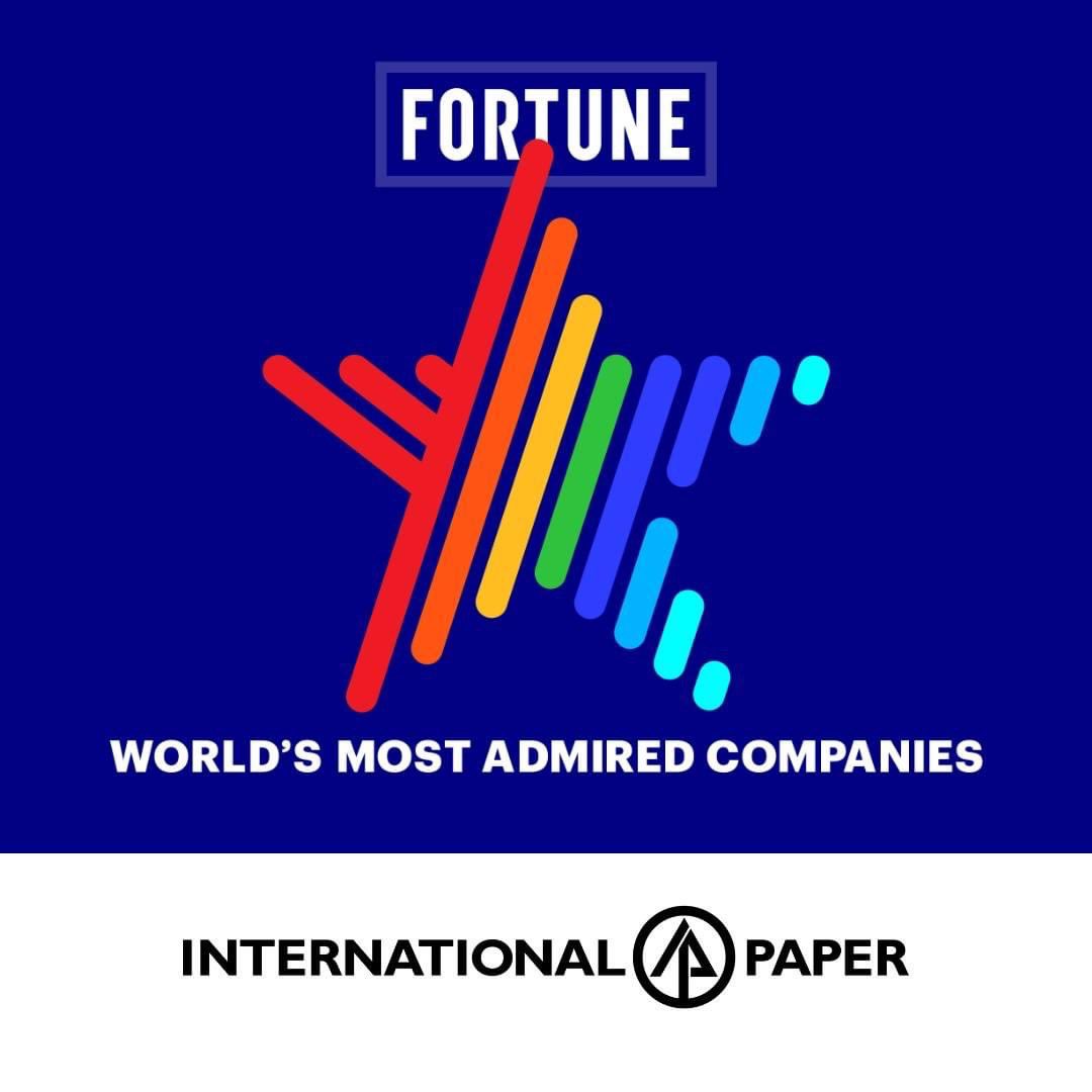 IntlPaperCo's tweet image. For the 20th year, @IntlPaperCo has been recognized among @FortuneMagazine’s Most Admired Companies. Explore the full list here: bit.ly/3wWPK1v. #ProudToBeIP