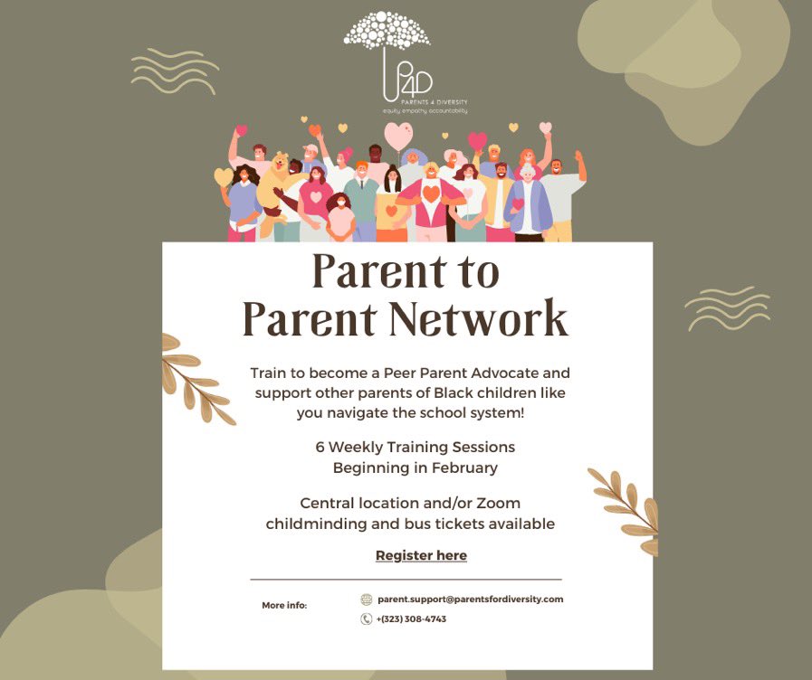 <a href="/Parents4Divers1/">ParentsforDiversity</a> is Black-led non-profit organization in the Capital region advocating to support families 

They have launched many initiatives this year, including the Parent to Parent Network #onted #parents