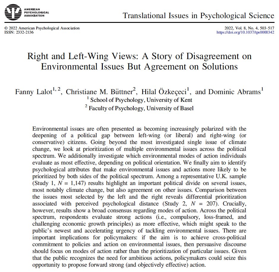 FannyLalot's tweet photo. Very happy to report that our recent paper is now published online as part of a full (special) issue in Translational Issues in Psychological Science! A @SocPsychBasel &amp; @Group_Lab production, with @ChrBuettner, H. Özkeçeci and @Dominic_Abrams. Paper ➡️ https://t.co/tsjk3xf6cY /1 https://t.co/Fb81TYXmPq